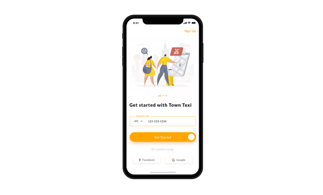 Town taxi Flutter App Development4