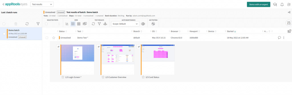 zehntech applitools dashboard 1568x511 1