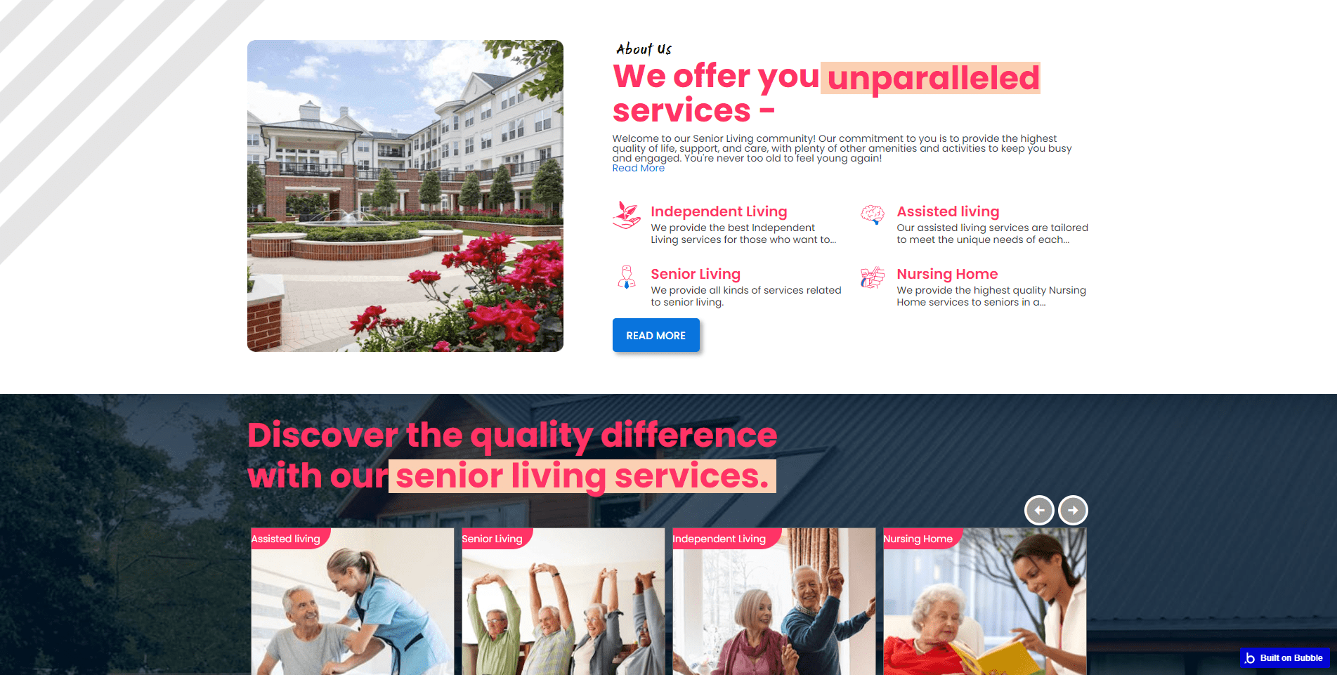 Senior Living Bubble.io 1