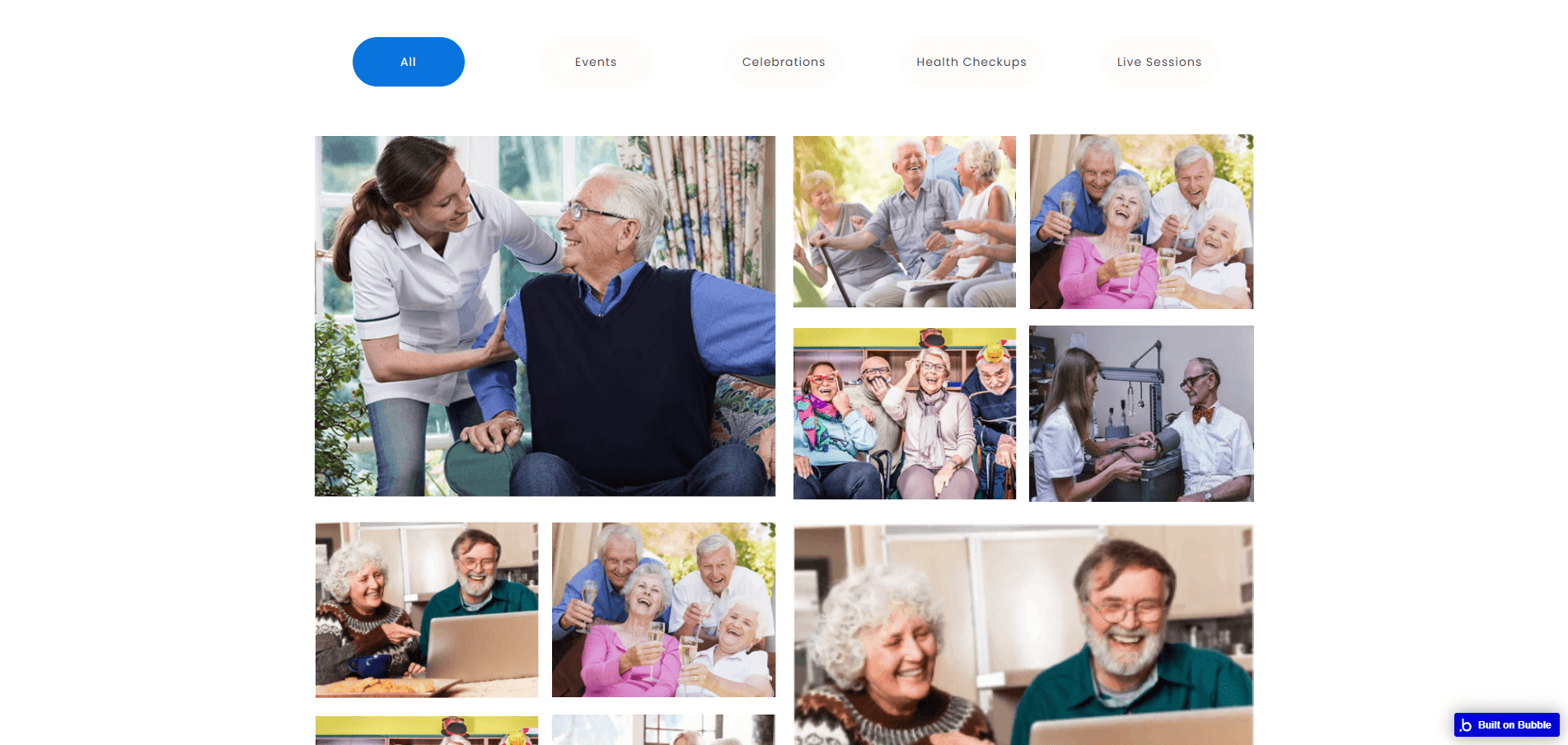 Senior Living Bubble.io 4
